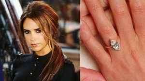 Victoria Beckham and her 3 carats Marquise solitaire ring
