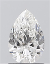 1.01 quilates, diamante de pera con corte, color E, claridad IF y certificado por GIA