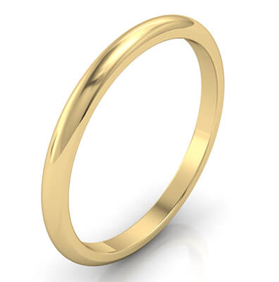 Delicate wedding band 1.90mm width