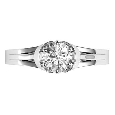 The nest solitaire vintage engagement ring