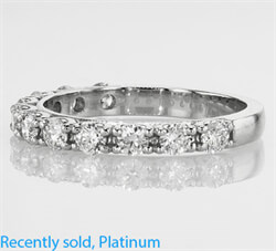 Picture of 3/4 carat 11 diamonds 4 prongs set wedding band