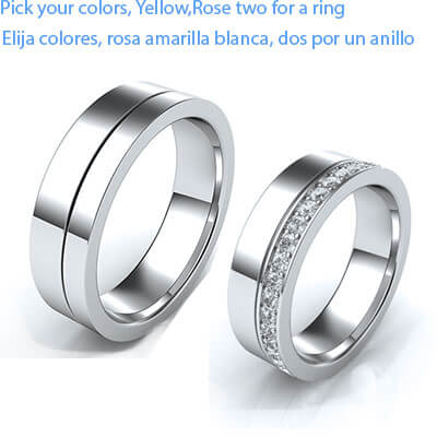 Alianzas de boda dúo corte plano 5,5 mm