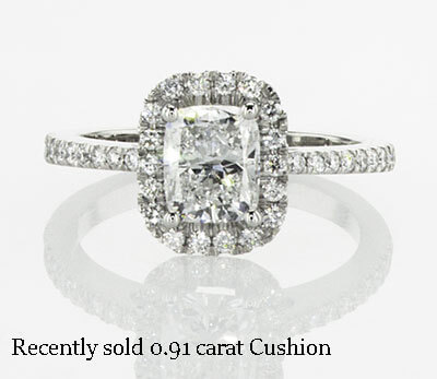 Classic Halo engagement ring for all shapes,with 1/4 carat side diamonds