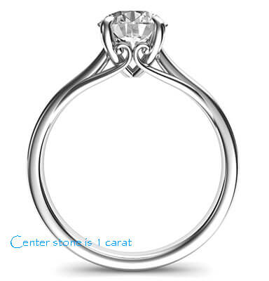 Buddies delicate cathedral solitaire engagement ring settings