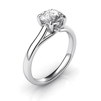 Buddies delicate cathedral solitaire engagement ring settings