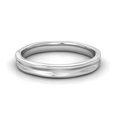 2.5 to 3 mm comfort fit wedding band, California trails