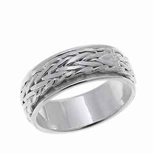 wide ring with wheat motif all around