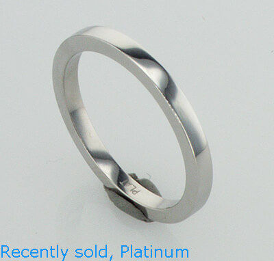 2 mm Solid Flat Wedding Band