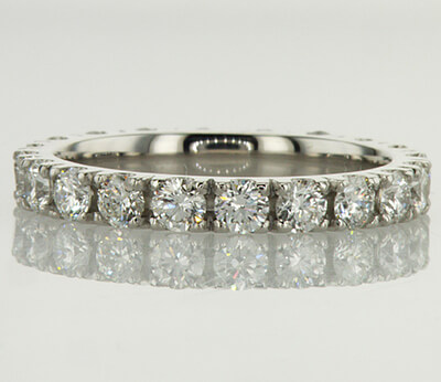 2.7mm eternity ring, 1.50 carats