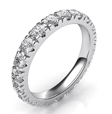 2.7mm eternity ring, 1.50 carats