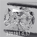 0.37 Carats, Cushion Diamond with Very Good Cut, E Color, VVS2 Clarity and Certified By EGL