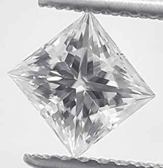Picture of 0.71 carat Princess natural diamond E VS1 Super Ideal Cut, clarity enhanced