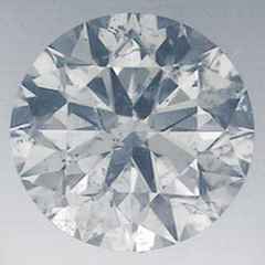Foto Diamante redondo de 0,66 quilates con corte ideal, color H, claridad SI1, certificado por IGL de