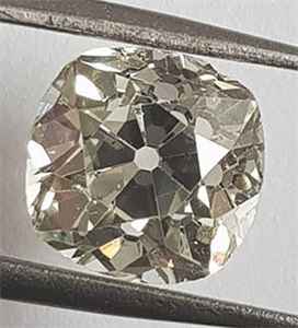 Square old mine cut diamond