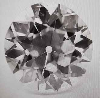 Picture of 0.99 carats, natural  Old European cut Diamond with Very Good Cut, K color, SI2 clarity, certified by GIA