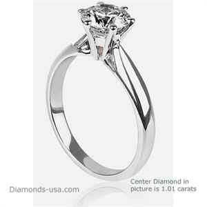 High profile engagement ring sample, the Martini set