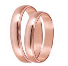 Rose gold wedding bands for him and her