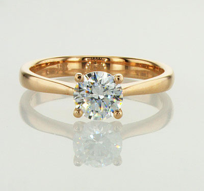  Rose Gold Solitaire engagement ring