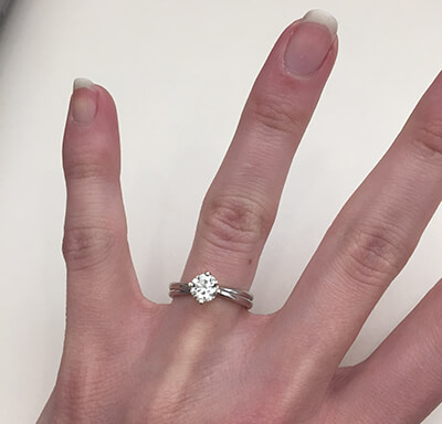 18kt white gold diamond Vortex ring