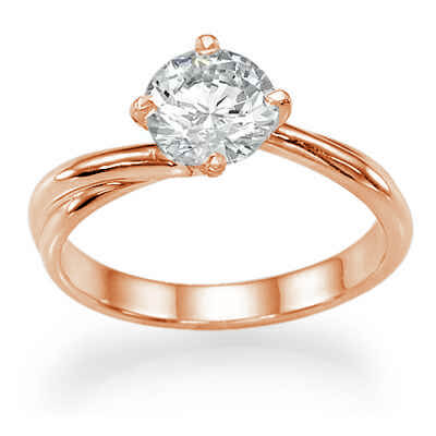  Rose Gold, The Vortex Solitaire engagement ring