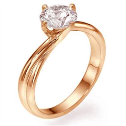 Picture of  Rose Gold, The Vortex Solitaire engagement ring