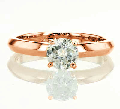  Rose Gold 3mm knife edge engagement ring