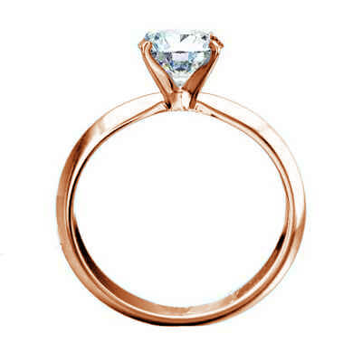  Rose Gold 3mm knife edge engagement ring