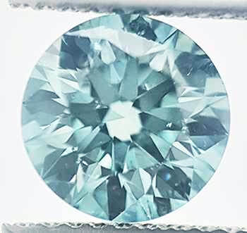 Picture of South Pacific Ocean Blue 1.54 carat Round natural diamond SI1, only color was enhanced.