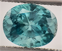 1,01 quilates, color azul cielo de diamante ovalado mejorado, claridad SI1 NO mejorada