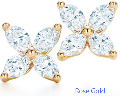 Marquise butterfly earrings 0.96 carats