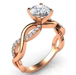 Picture of Rose Gold Infinity engagement ring for all shapes and sizes