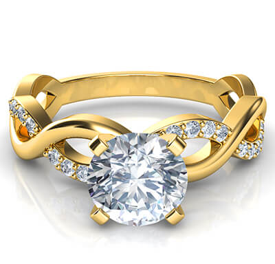 Rose Gold Infinity Engagement Ring | Mona | Braverman Jewelry