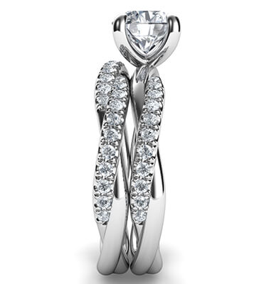 Crystal-the rope bridal set with dismonds, for all diamonds shapes and sizes