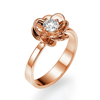 Anillos de compromiso en oro rosa modelos.
