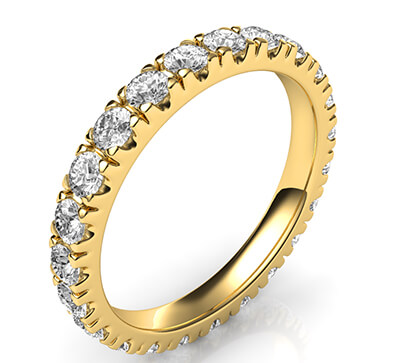 Anillo de eternidad de 2,5 mm, 1,15 quilates