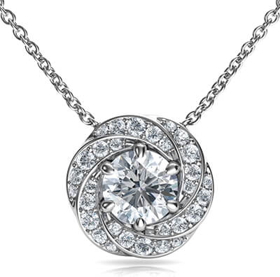 The Spinner pendant for round diamonds 