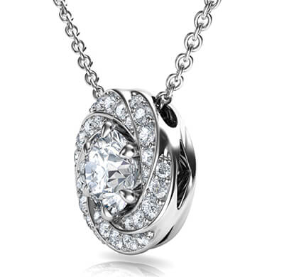 The Spinner pendant for round diamonds 