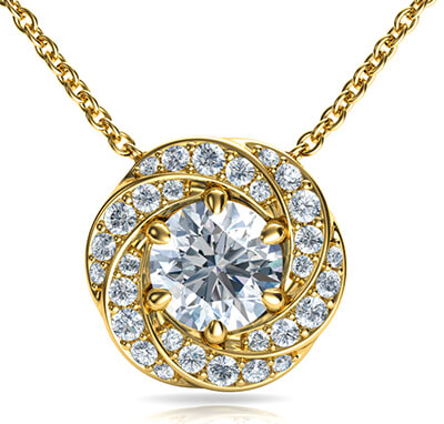 The Spinner pendant for round diamonds 