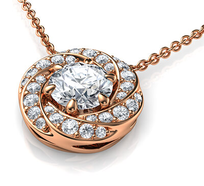 The Spinner pendant for round diamonds 