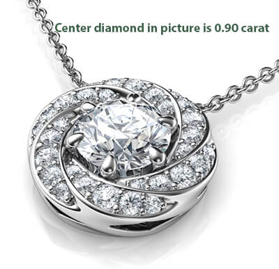 The Spinner pendant for round diamonds 