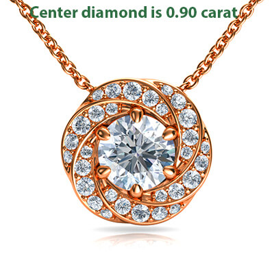 The Spinner pendant for round diamonds 