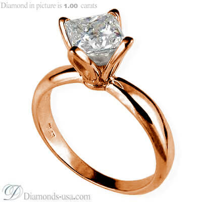 Tulip style solitaire engagement ring settings