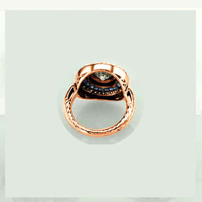  Rose gold Victorian Replica Vintage Engagement ring