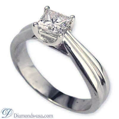 Criss Cross  solitaire engagement ring