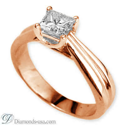 Anillo de compromiso solitario Criss Cross