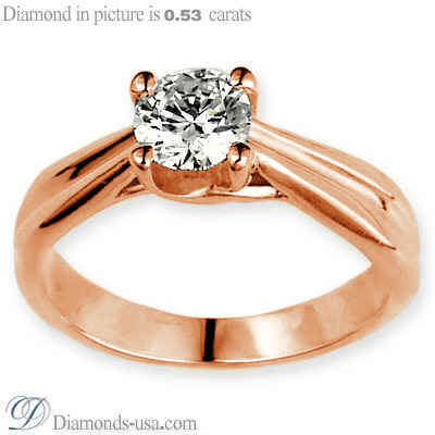 Anillo de compromiso solitario Criss Cross