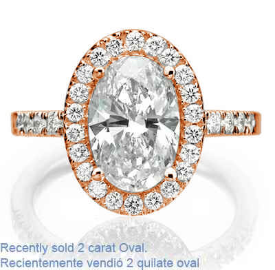 Anillo de compromiso Oval o Cushion Halo