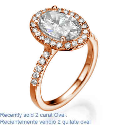 Oval or Cushion Halo engagement ring