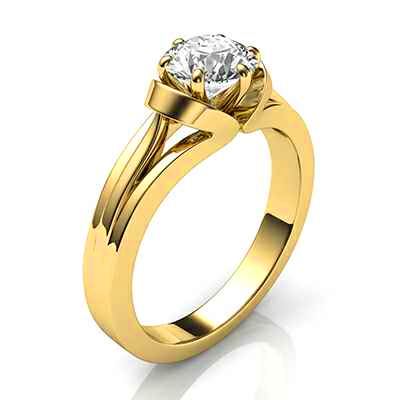 The nest solitaire vintage engagement ring