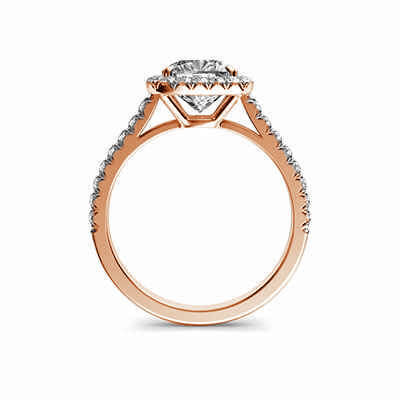 Halo de diamante delicado cojín para el anillo de compromiso cojín